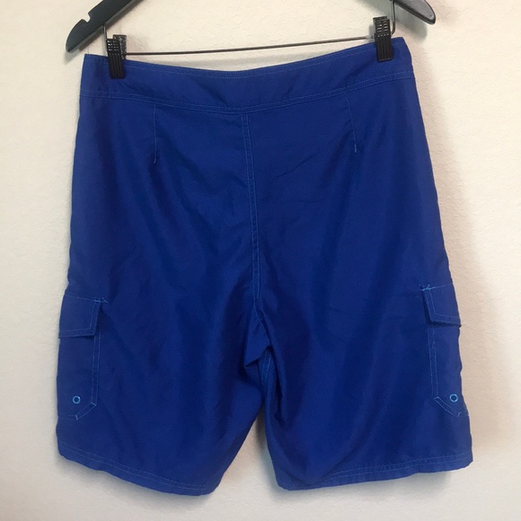 Oxide Royal Blue Polyester Surf Swim Shorts sz 30 - Picture 2 of 8